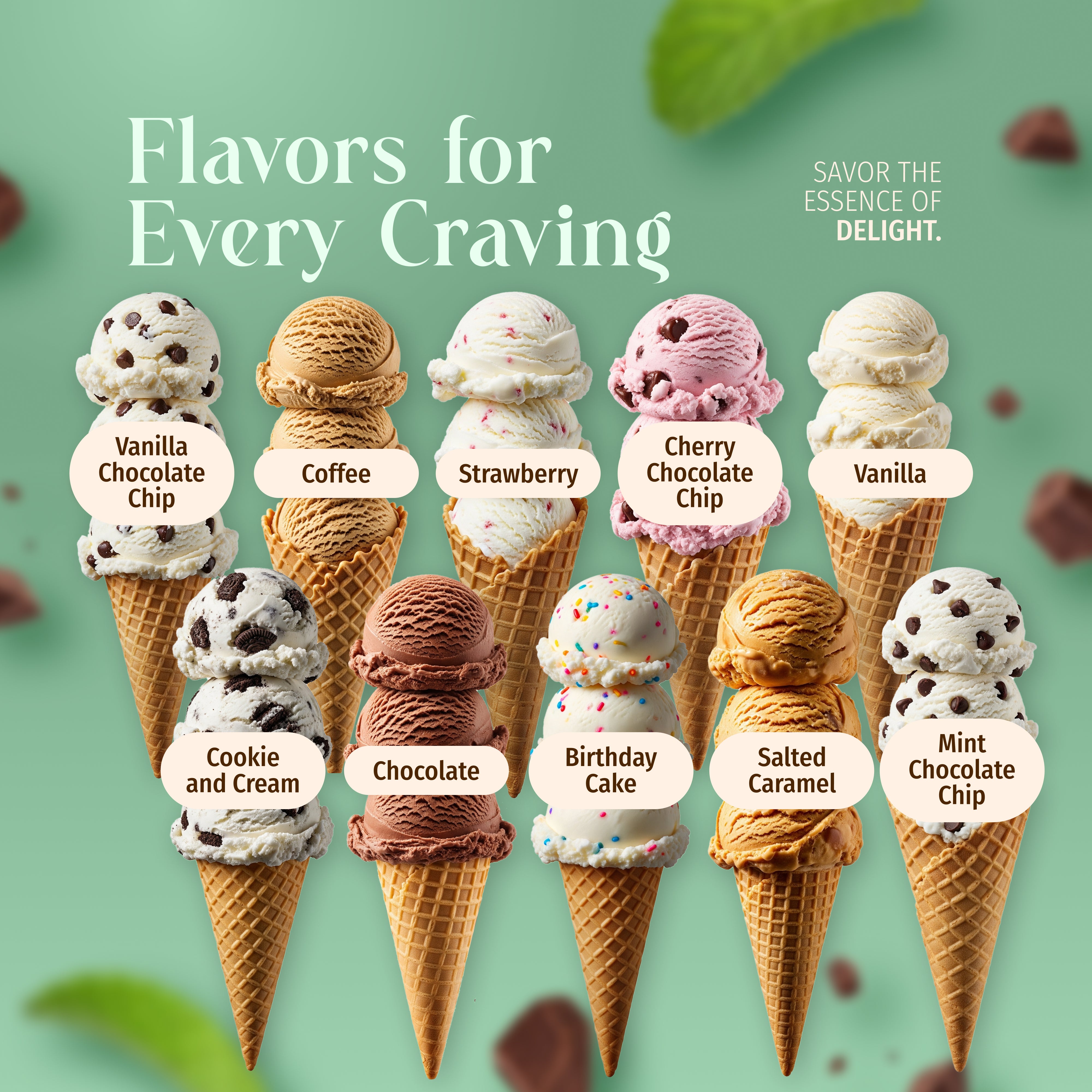 Mint Chocolate Chip Ice Cream Mix