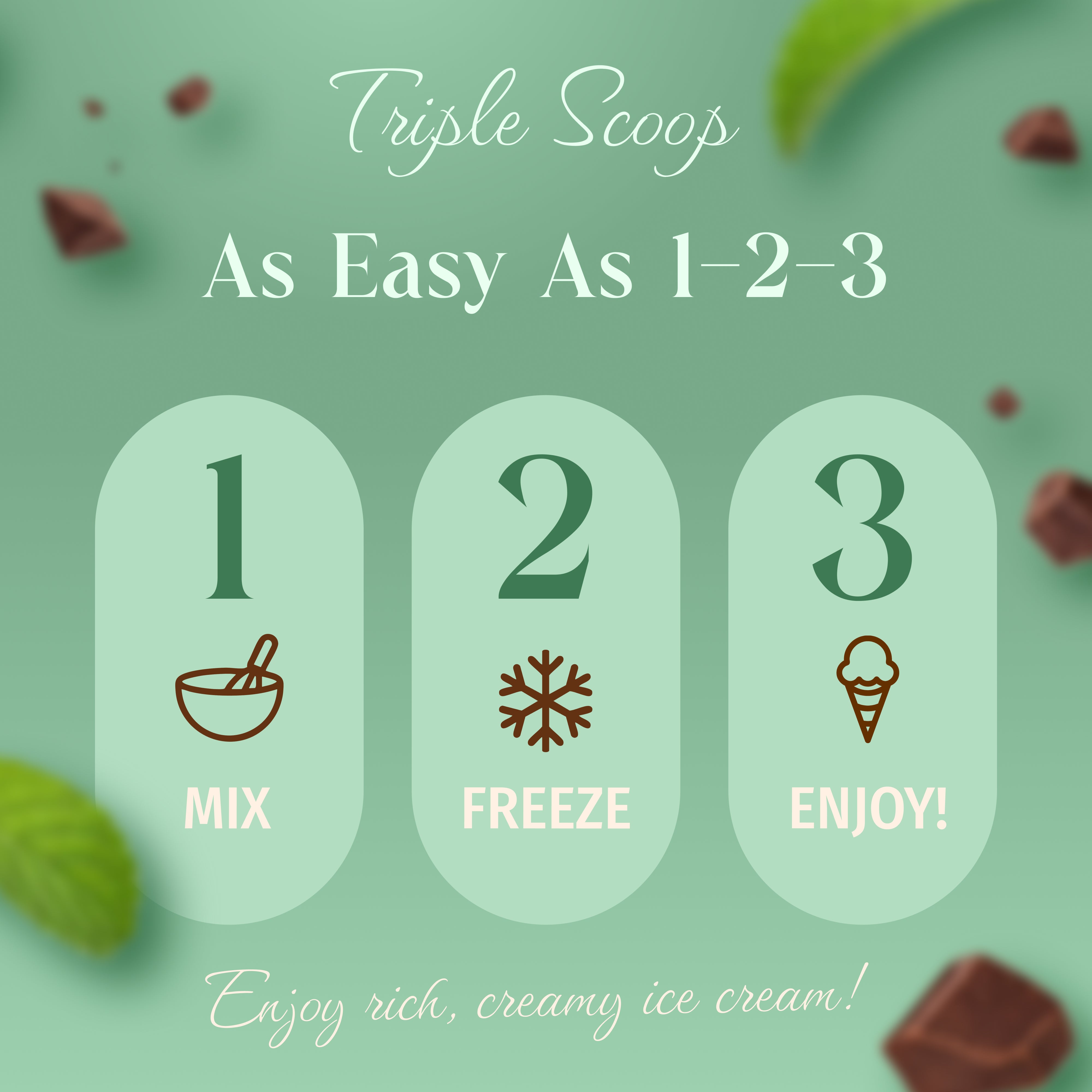 Mint Chocolate Chip Ice Cream Mix