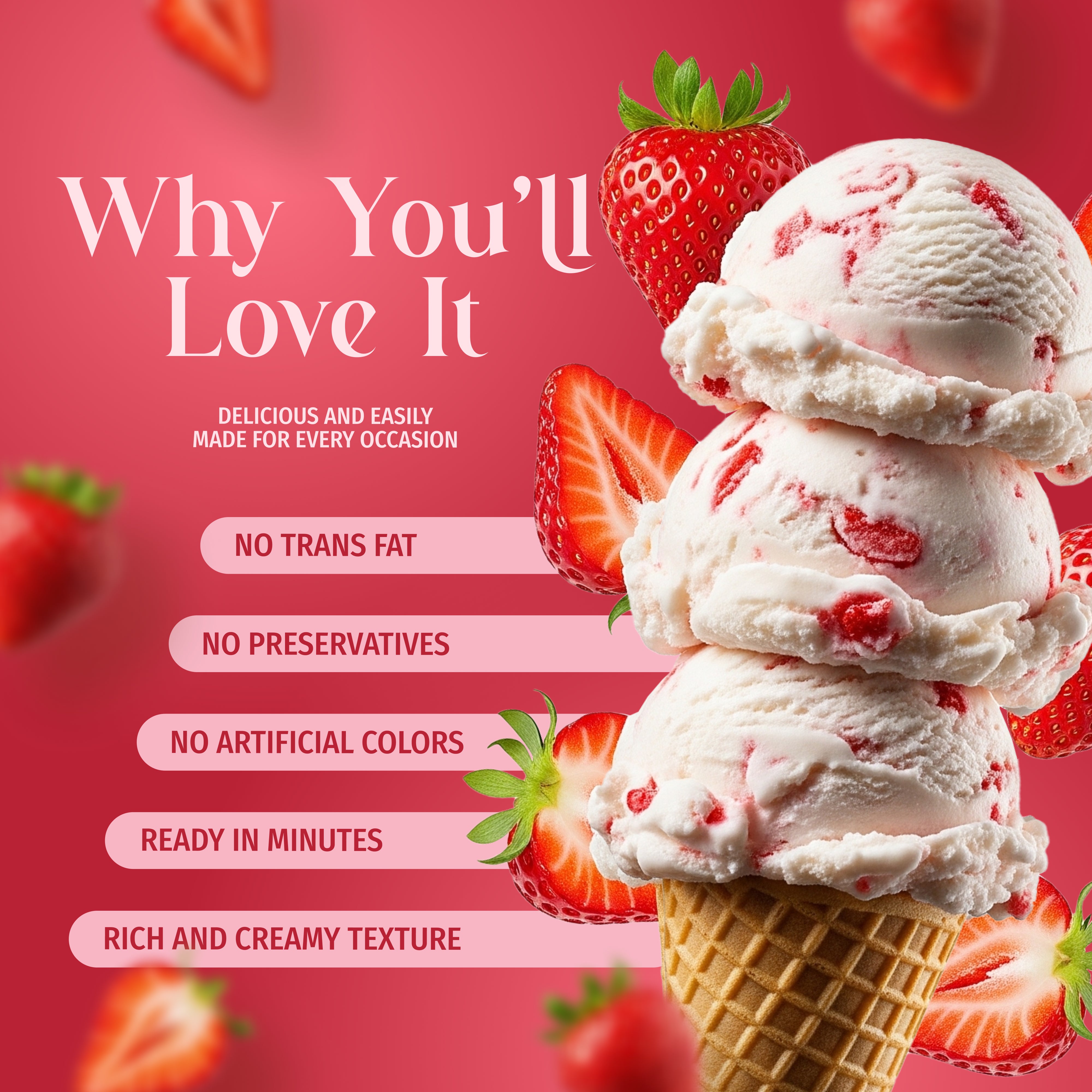 Strawberry Ice Cream Mix