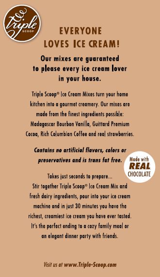Triple Scoop Ice Cream Mixes