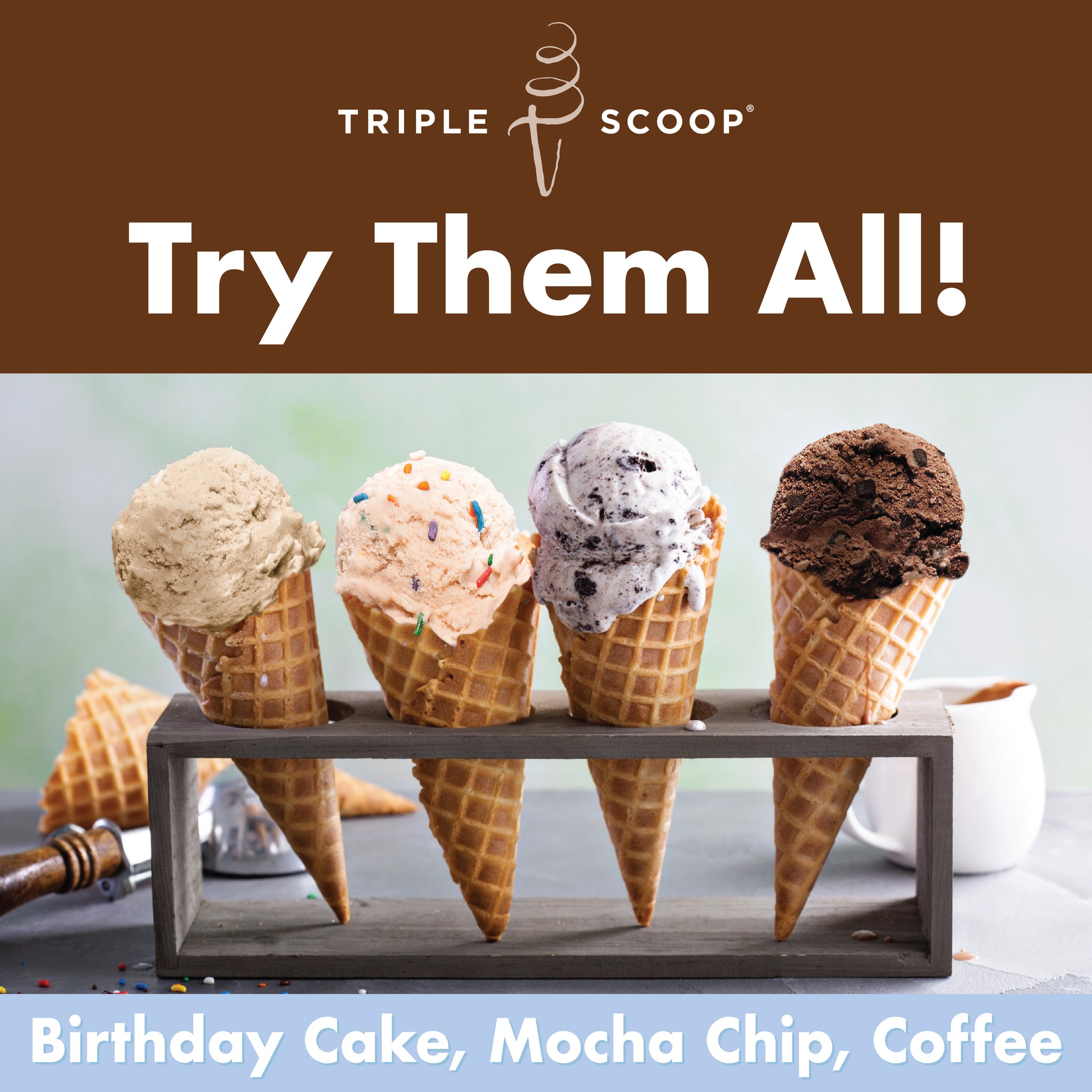 Triple Scoop Birthday Cake 